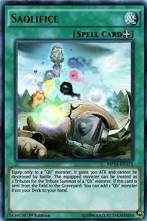 Saqlifice (MP15-EN171) - 2015 Mega-Tins Mega Pack 1st Edition - Premium Yugioh Single from Konami - Just $1.36! Shop now at Game Crave Tournament Store