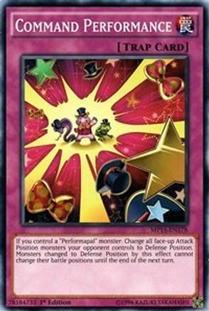 Command Performance (MP15-EN178) - 2015 Mega-Tins Mega Pack 1st Edition - Premium Yugioh Single from Konami - Just $0.25! Shop now at Game Crave Tournament Store