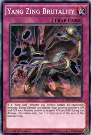 Yang Zing Brutality (MP15-EN184) - 2015 Mega-Tins Mega Pack 1st Edition - Premium Yugioh Single from Konami - Just $0.27! Shop now at Game Crave Tournament Store