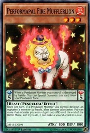 Performapal Fire Mufflerlion (MP15-EN191) - 2015 Mega-Tins Mega Pack 1st Edition - Premium Yugioh Single from Konami - Just $0.25! Shop now at Game Crave Tournament Store