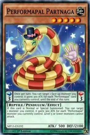 Performapal Partnaga (MP15-EN192) - 2015 Mega-Tins Mega Pack 1st Edition - Premium Yugioh Single from Konami - Just $0.25! Shop now at Game Crave Tournament Store