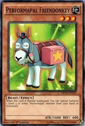 Performapal Friendonkey (MP15-EN193) - 2015 Mega-Tins Mega Pack 1st Edition - Premium Yugioh Single from Konami - Just $0.25! Shop now at Game Crave Tournament Store