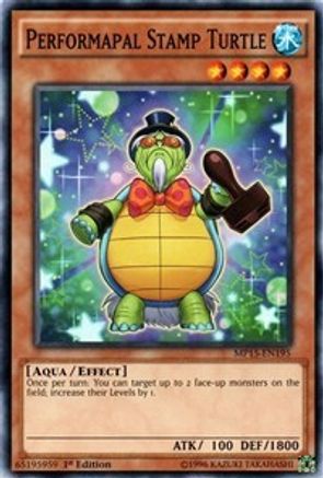 Performapal Stamp Turtle (MP15-EN195) - 2015 Mega-Tins Mega Pack 1st Edition - Premium Yugioh Single from Konami - Just $0.08! Shop now at Game Crave Tournament Store