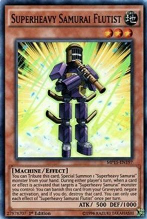 Superheavy Samurai Flutist (MP15-EN197) - 2015 Mega-Tins Mega Pack 1st Edition - Premium Yugioh Single from Konami - Just $0.62! Shop now at Game Crave Tournament Store