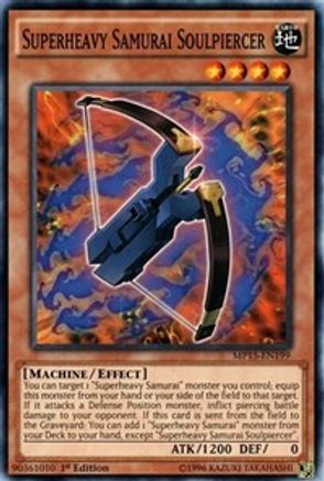 Superheavy Samurai Soulpiercer (MP15-EN199) - 2015 Mega-Tins Mega Pack 1st Edition - Premium Yugioh Single from Konami - Just $0.42! Shop now at Game Crave Tournament Store
