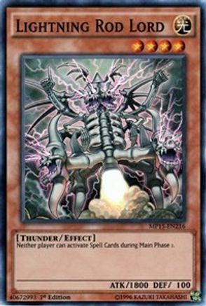 Lightning Rod Lord (MP15-EN216) - 2015 Mega-Tins Mega Pack 1st Edition - Premium Yugioh Single from Konami - Just $0.25! Shop now at Game Crave Tournament Store
