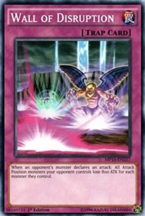Wall of Disruption (MP15-EN237) - 2015 Mega-Tins Mega Pack 1st Edition - Premium Yugioh Single from Konami - Just $0.35! Shop now at Game Crave Tournament Store
