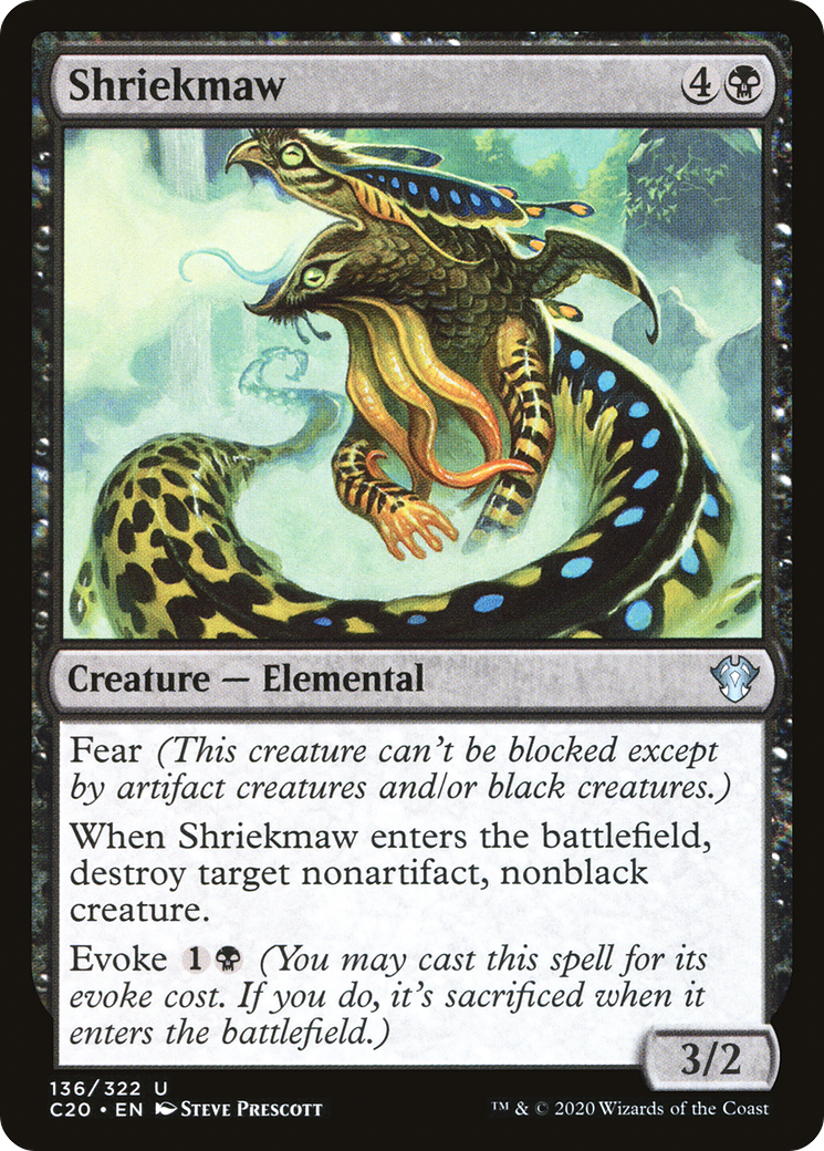 Shriekmaw (C20-136) - Commander 2020 - Premium MTG Single from Wizards of the Coast - Just $0.09! Shop now at Game Crave Tournament Store
