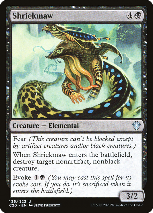 Shriekmaw (C20-136) - Commander 2020 - Premium MTG Single from Wizards of the Coast - Just $0.09! Shop now at Game Crave Tournament Store