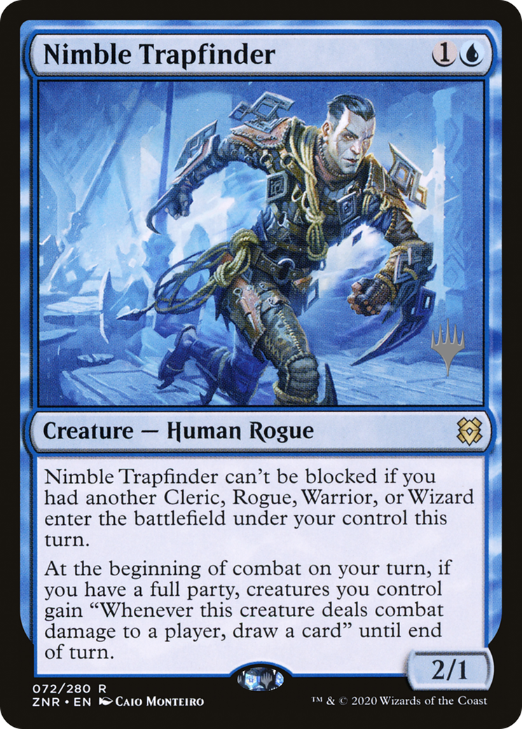 Nimble Trapfinder (PZNR-72P) - Zendikar Rising Promos Foil - Premium MTG Single from Wizards of the Coast - Just $0.08! Shop now at Game Crave Tournament Store
