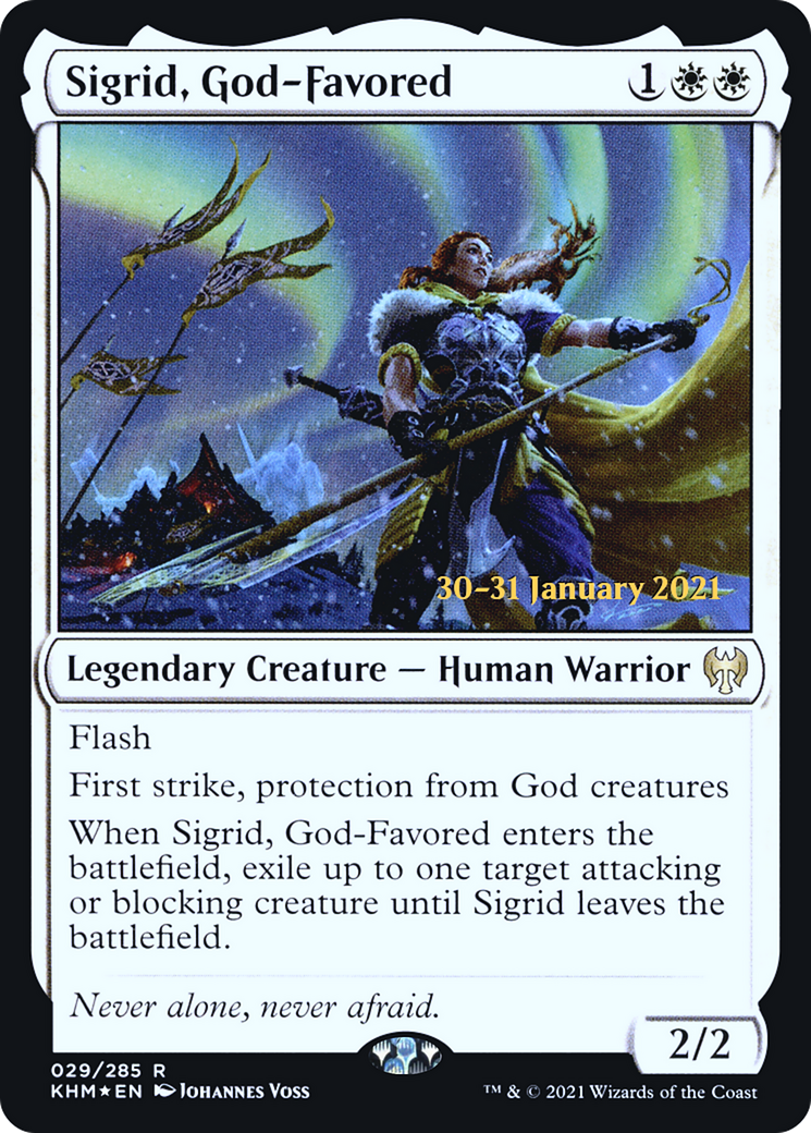 Sigrid, God-Favored (PKHM-29S) - Kaldheim Promos Foil - Premium MTG Single from Wizards of the Coast - Just $0.15! Shop now at Game Crave Tournament Store