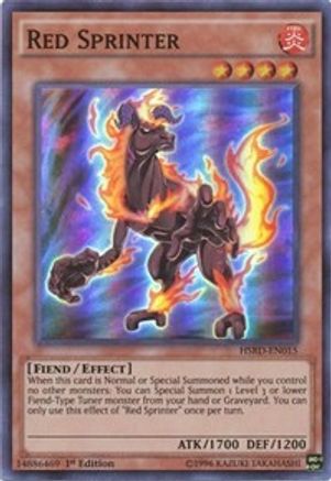 Red Sprinter (HSRD-EN015) - High-Speed Riders 1st Edition - Premium Yugioh Single from Konami - Just $0.25! Shop now at Game Crave Tournament Store