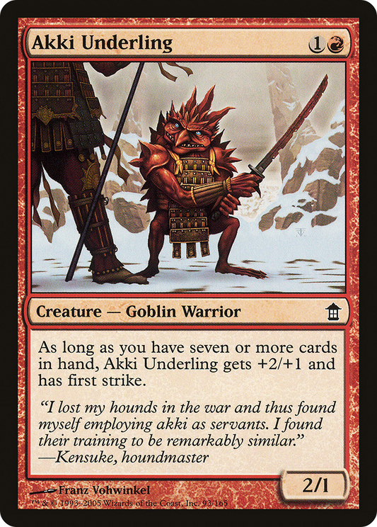 Akki Underling (SOK-093) - Saviors of Kamigawa - Premium MTG Single from Wizards of the Coast - Just $0.08! Shop now at Game Crave Tournament Store