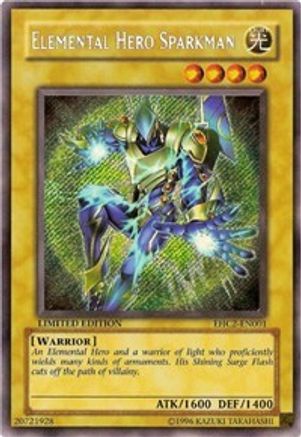 Elemental HERO Sparkman (EHC2-EN001) - Elemental Hero Collection 2 Limited - Premium Yugioh Single from Konami - Just $90.56! Shop now at Game Crave Tournament Store