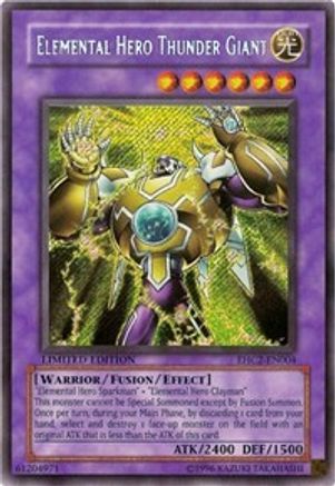 Elemental HERO Thunder Giant (EHC2-EN004) - Elemental Hero Collection 2 Limited - Premium Yugioh Single from Konami - Just $24.39! Shop now at Game Crave Tournament Store