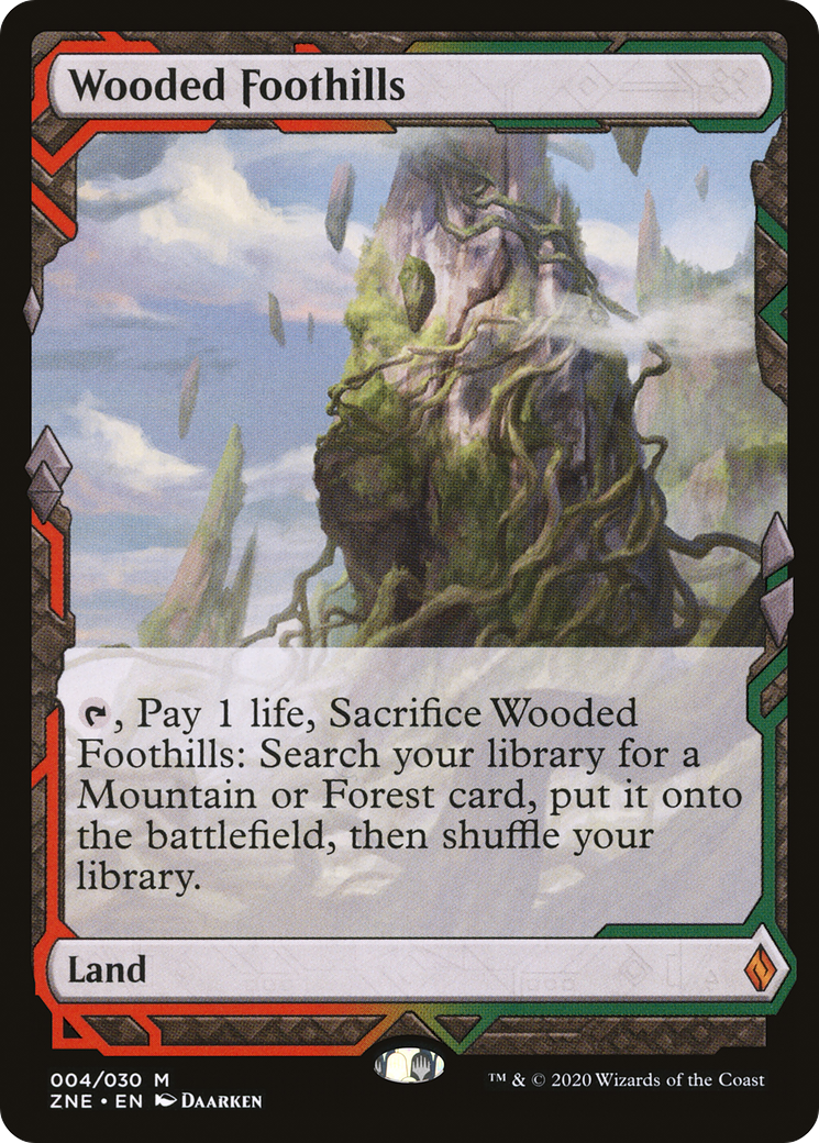 Wooded Foothills (ZNE-004) - Zendikar Rising Expeditions - Premium MTG Single from Wizards of the Coast - Just $6.40! Shop now at Game Crave Tournament Store