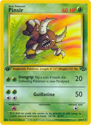 Pinsir 25/64 - Jungle Unlimited - Premium Pokemon Single from Nintendo - Just $2.55! Shop now at Game Crave Tournament Store