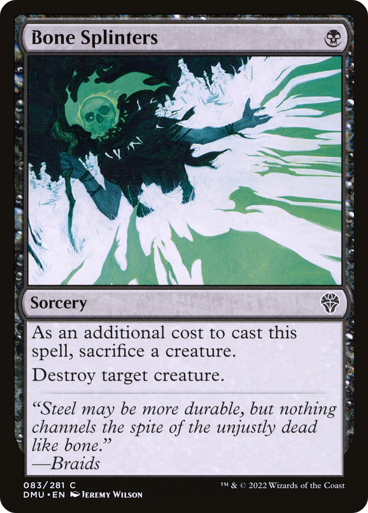 Bone Splinters (DMU-083) - Dominaria United - Premium MTG Single from Wizards of the Coast - Just $0.08! Shop now at Game Crave Tournament Store