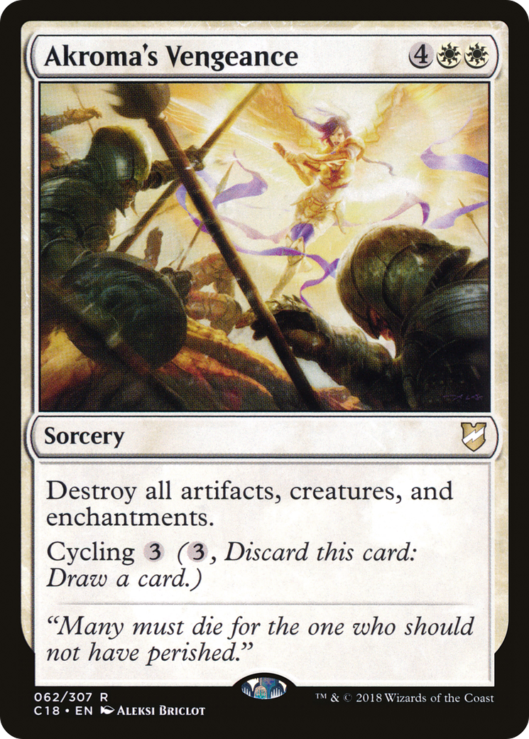 Akroma's Vengeance (C18-062) - Commander 2018 - Premium MTG Single from Wizards of the Coast - Just $0.11! Shop now at Game Crave Tournament Store