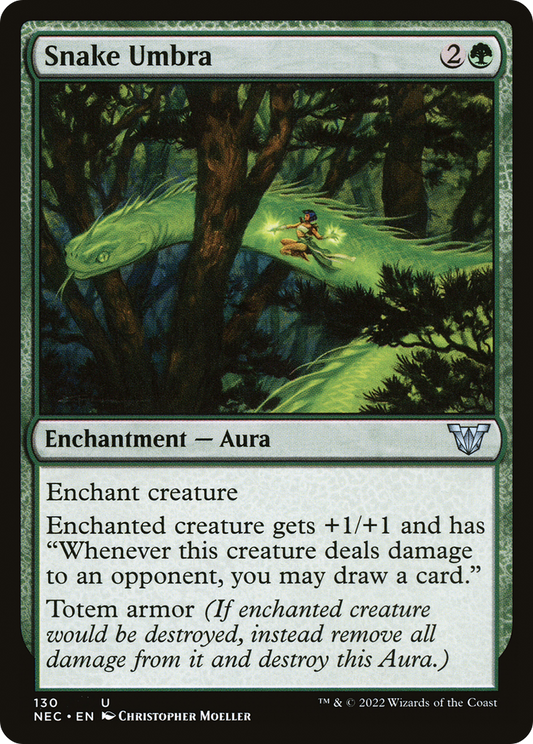 Snake Umbra (NEC-130) - Neon Dynasty Commander - Premium MTG Single from Wizards of the Coast - Just $0.42! Shop now at Game Crave Tournament Store