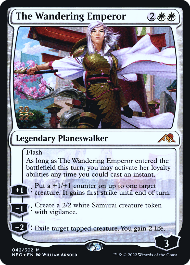 The Wandering Emperor (PNEO-42S) - Kamigawa: Neon Dynasty Promos Foil - Premium MTG Single from Wizards of the Coast - Just $12.36! Shop now at Game Crave Tournament Store
