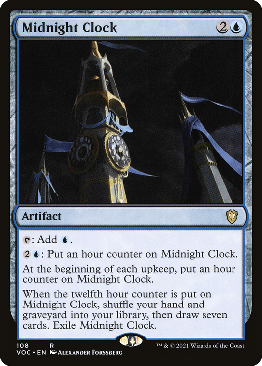 Midnight Clock (VOC-108) - Crimson Vow Commander - Premium MTG Single from Wizards of the Coast - Just $0.27! Shop now at Game Crave Tournament Store