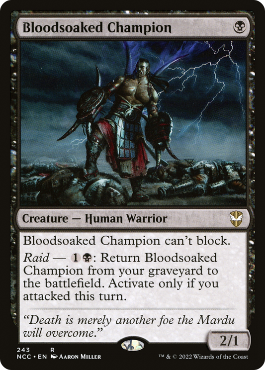 Bloodsoaked Champion (NCC-243) - New Capenna Commander - Premium MTG Single from Wizards of the Coast - Just $0.25! Shop now at Game Crave Tournament Store