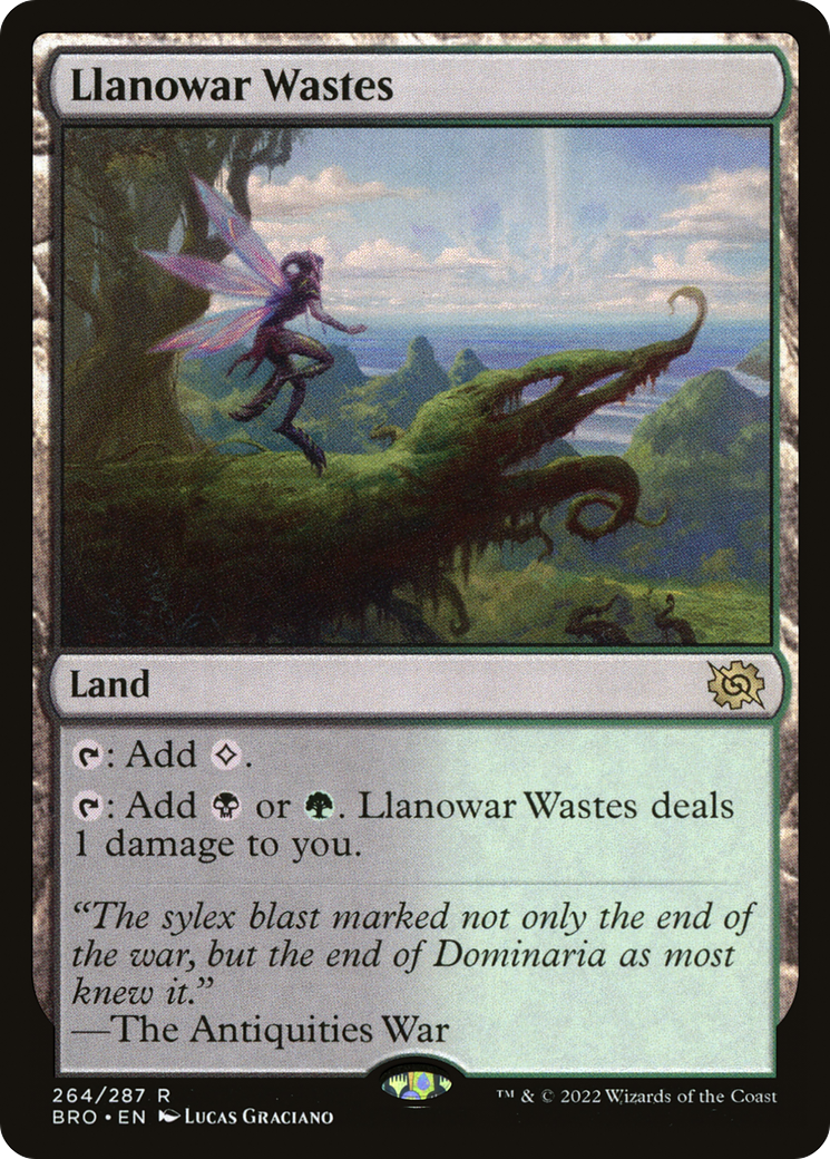 Llanowar Wastes (BRO-264) - The Brothers' War - Premium MTG Single from Wizards of the Coast - Just $0.89! Shop now at Game Crave Tournament Store