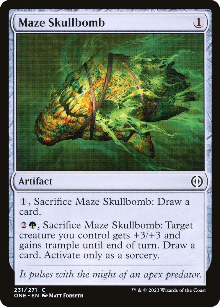 Maze Skullbomb (ONE-231) - Phyrexia: All Will Be One Foil - Premium MTG Single from Wizards of the Coast - Just $0.25! Shop now at Game Crave Tournament Store