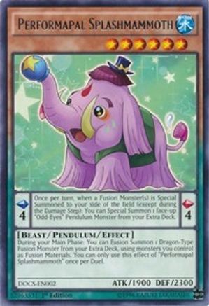 Performapal Splashmammoth (DOCS-EN002) - Dimension of Chaos 1st Edition - Premium Yugioh Single from Konami - Just $0.25! Shop now at Game Crave Tournament Store