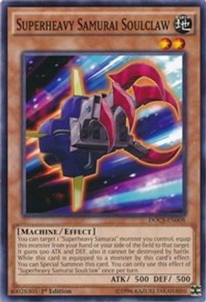 Superheavy Samurai Soulclaw (DOCS-EN008) - Dimension of Chaos 1st Edition - Premium Yugioh Single from Konami - Just $0.25! Shop now at Game Crave Tournament Store