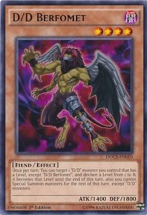 D/D Berfomet (DOCS-EN010) - Dimension of Chaos 1st Edition - Premium Yugioh Single from Konami - Just $0.25! Shop now at Game Crave Tournament Store