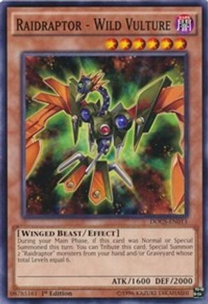 Raidraptor - Wild Vulture (DOCS-EN013) - Dimension of Chaos 1st Edition - Premium Yugioh Single from Konami - Just $0.25! Shop now at Game Crave Tournament Store