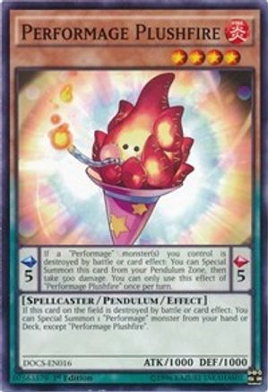 Performage Plushfire (DOCS-EN016) - Dimension of Chaos Unlimited - Premium Yugioh Single from Konami - Just $0.09! Shop now at Game Crave Tournament Store