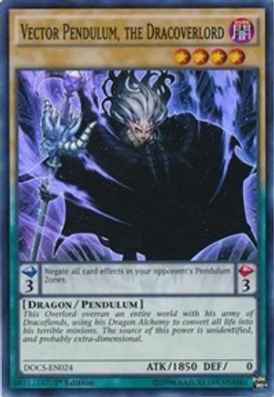 Vector Pendulum, the Dracoverlord (DOCS-EN024) - Dimension of Chaos 1st Edition - Premium Yugioh Single from Konami - Just $0.73! Shop now at Game Crave Tournament Store