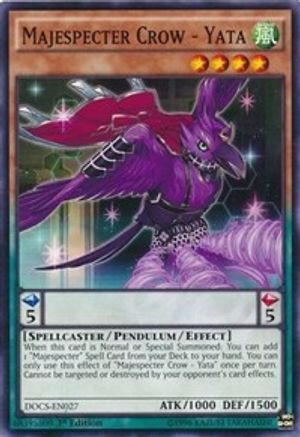 Majespecter Crow - Yata (DOCS-EN027) - Dimension of Chaos Unlimited - Premium Yugioh Single from Konami - Just $0.25! Shop now at Game Crave Tournament Store