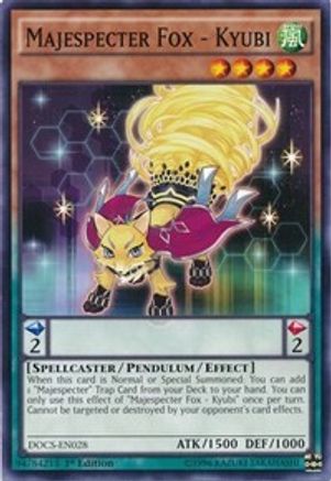 Majespecter Fox - Kyubi (DOCS-EN028) - Dimension of Chaos Unlimited - Premium Yugioh Single from Konami - Just $0.36! Shop now at Game Crave Tournament Store