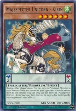 Majespecter Unicorn - Kirin (DOCS-EN029) - Dimension of Chaos 1st Edition - Premium Yugioh Single from Konami - Just $1.36! Shop now at Game Crave Tournament Store