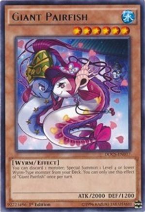 Giant Pairfish (DOCS-EN037) - Dimension of Chaos 1st Edition - Premium Yugioh Single from Konami - Just $0.25! Shop now at Game Crave Tournament Store