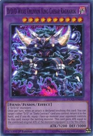 D/D/D Wave Oblivion King Caesar Ragnarok (DOCS-EN044) - Dimension of Chaos 1st Edition - Premium Yugioh Single from Konami - Just $0.83! Shop now at Game Crave Tournament Store