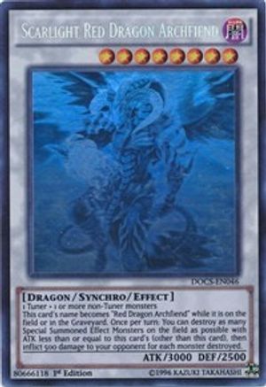 Scarlight Red Dragon Archfiend (Ghost Rare) (DOCS-EN046) - Dimension of Chaos Unlimited - Premium Yugioh Single from Konami - Just $47.90! Shop now at Game Crave Tournament Store