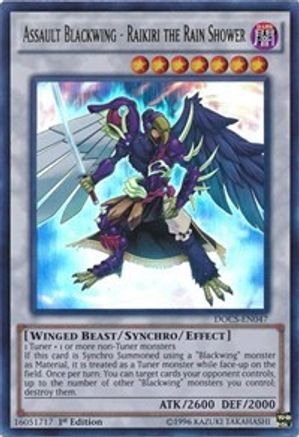 Assault Blackwing - Raikiri the Rain Shower (DOCS-EN047) - Dimension of Chaos 1st Edition - Premium Yugioh Single from Konami - Just $2.60! Shop now at Game Crave Tournament Store