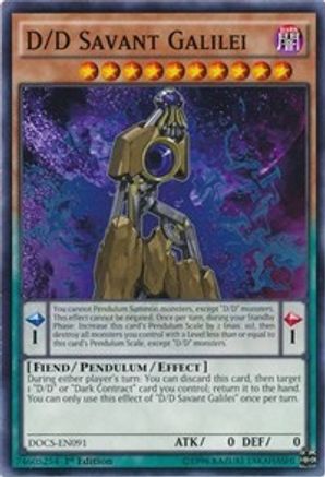 D/D Savant Galilei (DOCS-EN091) - Dimension of Chaos 1st Edition - Premium Yugioh Single from Konami - Just $0.25! Shop now at Game Crave Tournament Store
