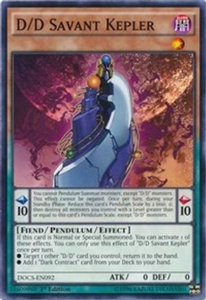 D/D Savant Kepler (DOCS-EN092) - Dimension of Chaos 1st Edition - Premium Yugioh Single from Konami - Just $0.25! Shop now at Game Crave Tournament Store