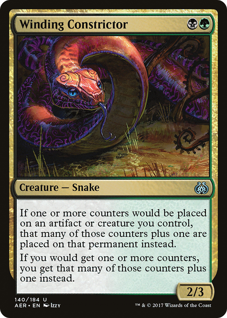 Winding Constrictor (AER-140) - Aether Revolt Foil - Premium MTG Single from Wizards of the Coast - Just $0.35! Shop now at Game Crave Tournament Store