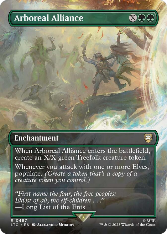 Arboreal Alliance (LTC-497) - Tales of Middle-earth Commander (Borderless) - Premium MTG Single from Wizards of the Coast - Just $0.10! Shop now at Game Crave Tournament Store