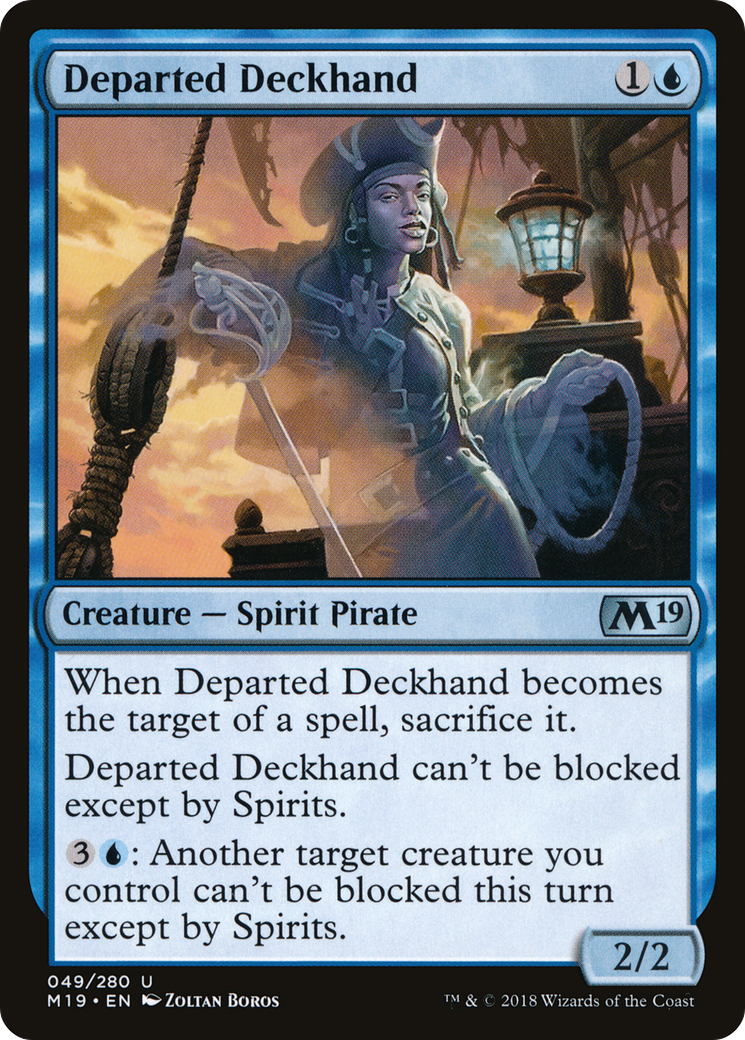 Departed Deckhand (M19-049) - Core Set 2019 - Premium MTG Single from Wizards of the Coast - Just $0.08! Shop now at Game Crave Tournament Store