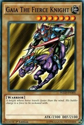 Gaia The Fierce Knight (YGLD-ENA05) - King of Games: Yugi's Legendary Decks 1st Edition - Premium Yugioh Single from Konami - Just $0.25! Shop now at Game Crave Tournament Store