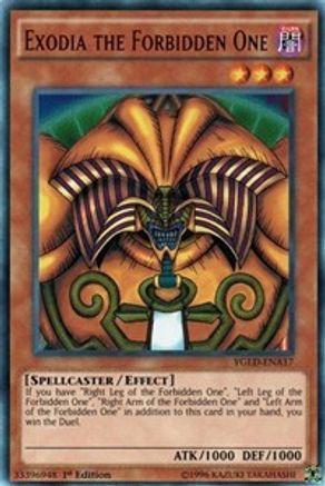 Exodia the Forbidden One (YGLD-ENA17) - King of Games: Yugi's Legendary Decks 1st Edition - Premium Yugioh Single from Konami - Just $2.63! Shop now at Game Crave Tournament Store