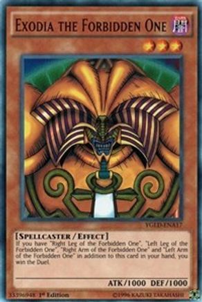 Exodia the Forbidden One (YGLD-ENA17) - King of Games: Yugi's Legendary Decks Unlimited - Premium Yugioh Single from Konami - Just $0.58! Shop now at Game Crave Tournament Store